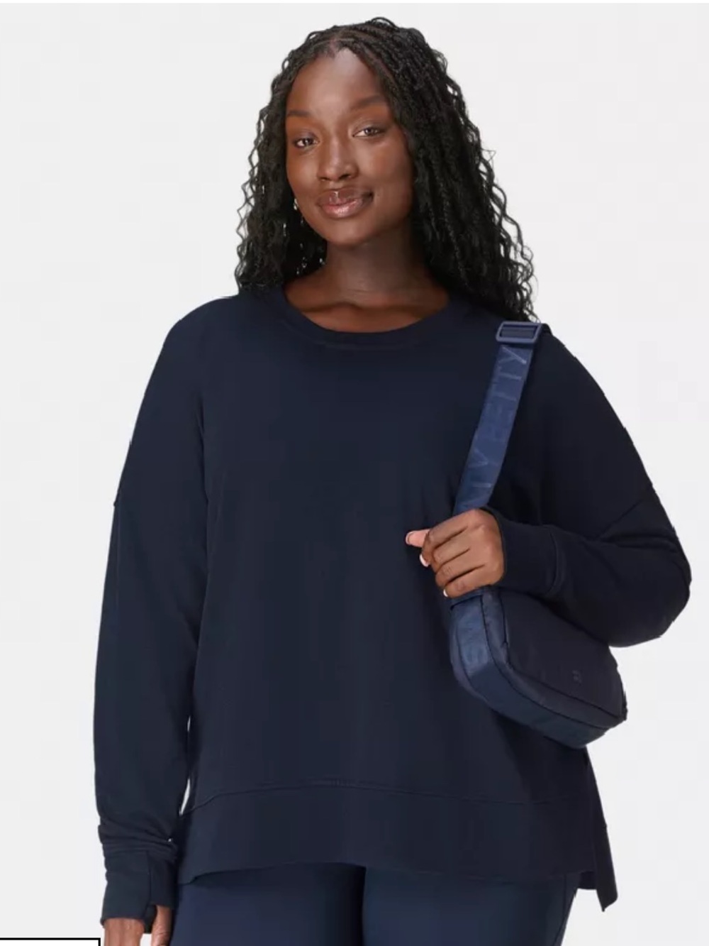 Sweaty Betty After Class Navy Crew Sweatshirt Sweater XL
